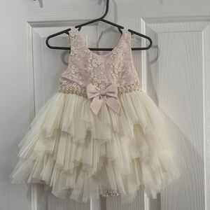 American Princess Cream and Pink Layered Dress